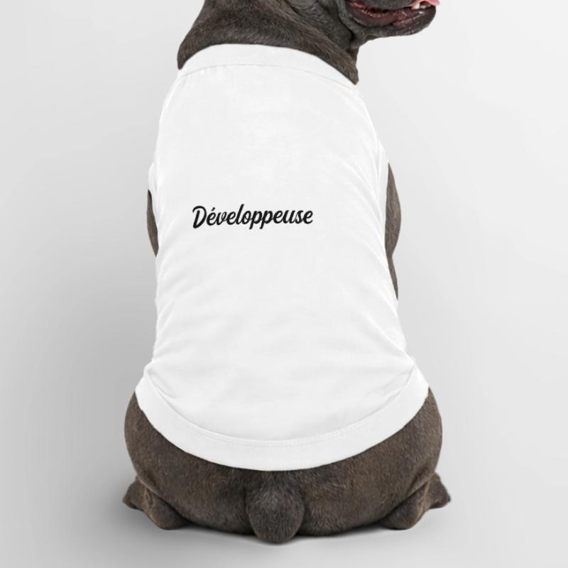 Développeuse Web Code Logiciel Application Tech T-shirt bio premium pour chien