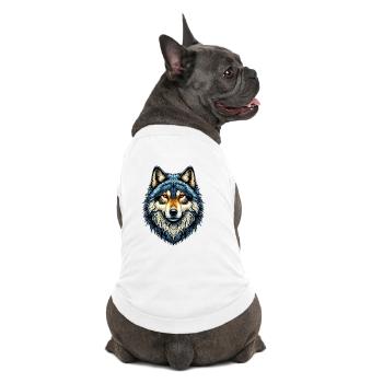 Loup - T-shirt bio premium pour chien - blanc - Dos