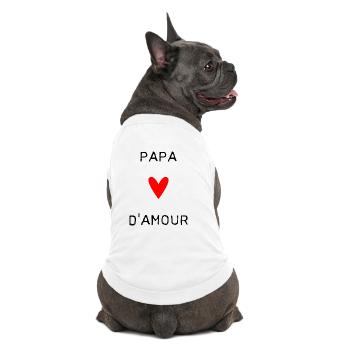 BONNE FÊTE PAPA. PAPA. FÊTE DES PÈRES. PÈRE - T-shirt bio premium pour chien - blanc - Dos