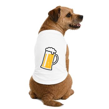 Maßkrug (beer / beer mug / beer glass / R /// 2C) - Premium Organic Dog T-Shirt - white - Back