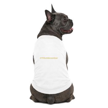 Né le 17 décembre Anniversaire - T-shirt bio premium pour chien - blanc - Dos