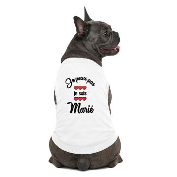 JE PEUX PAS. MARIE. FUTUR MARIE. EVJF. TEAM. TEAM - T-shirt bio premium pour chien - blanc - Dos