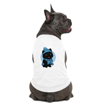 Cuddly Dog Winter Magic - Premium Organic Dog T-Shirt - white - Back