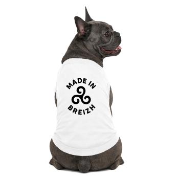 Made in Breizh - Logo avec le triskell breton - T-shirt bio premium pour chien - blanc - Dos
