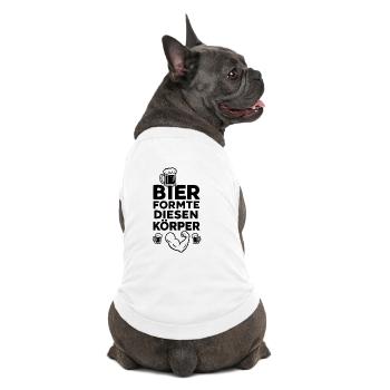 Bier formte diesen Körper - Premium Organic Hunde-T-Shirt - Weiß - Hinten