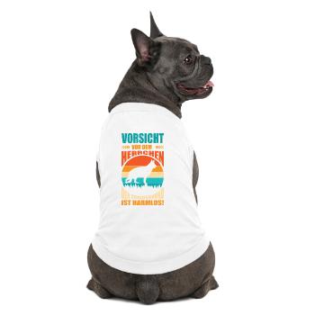 Schäferhund Geschenke Hund Herrchen Gassi - Premium Organic Hunde-T-Shirt - Weiß - Hinten