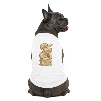 Stoiceratops - Premium Organic Hunde-T-Shirt - Weiß - Hinten