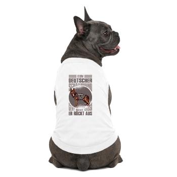 Schäferhund Geschenke Hund Herrchen Gassi - Premium Organic Hunde-T-Shirt - Weiß - Hinten