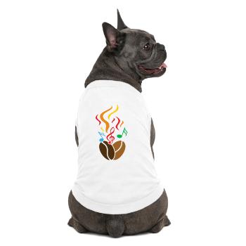Kaffeebohnen mit Noten - Premium Organic Hunde-T-Shirt - Weiß - Hinten
