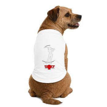 Retro-Golfer - Premium Organic Hunde-T-Shirt - Weiß - Hinten