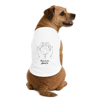 There is no planet b - Premium Organic Hunde-T-Shirt - Weiß - Hinten
