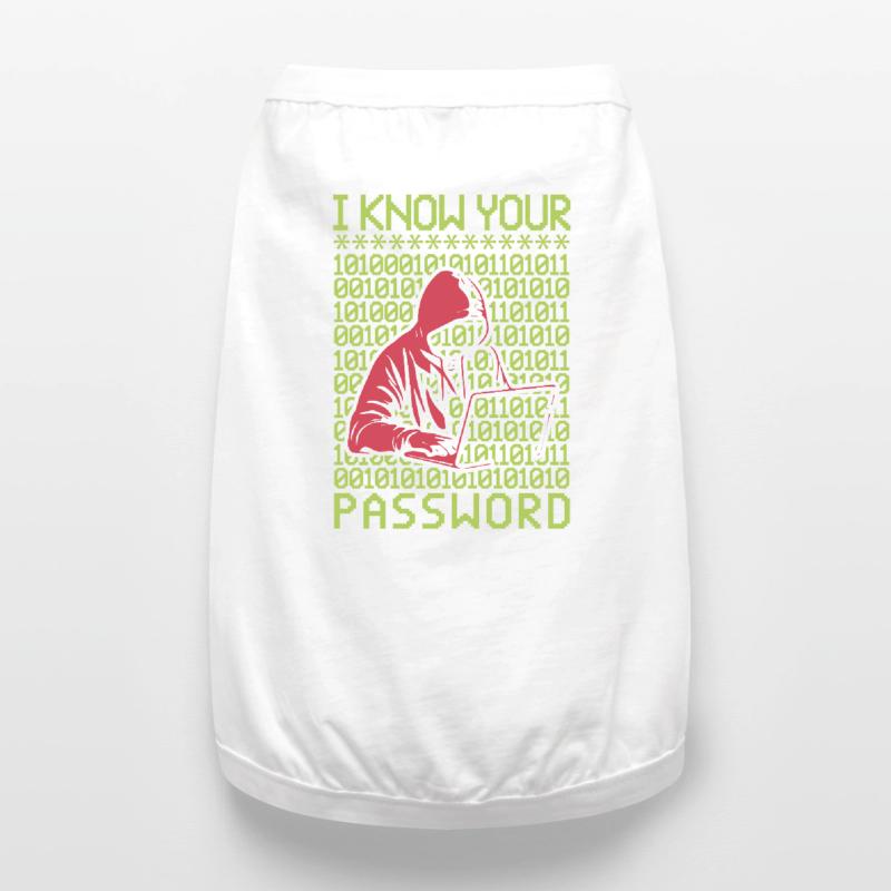 Hacker Hacker Programmeur Linux Password Hacker T-shirt bio premium pour chien