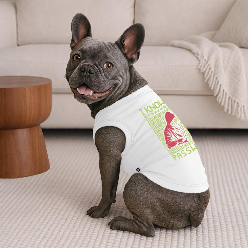 Hacker Hacker Programmeur Linux Password Hacker T-shirt bio premium pour chien