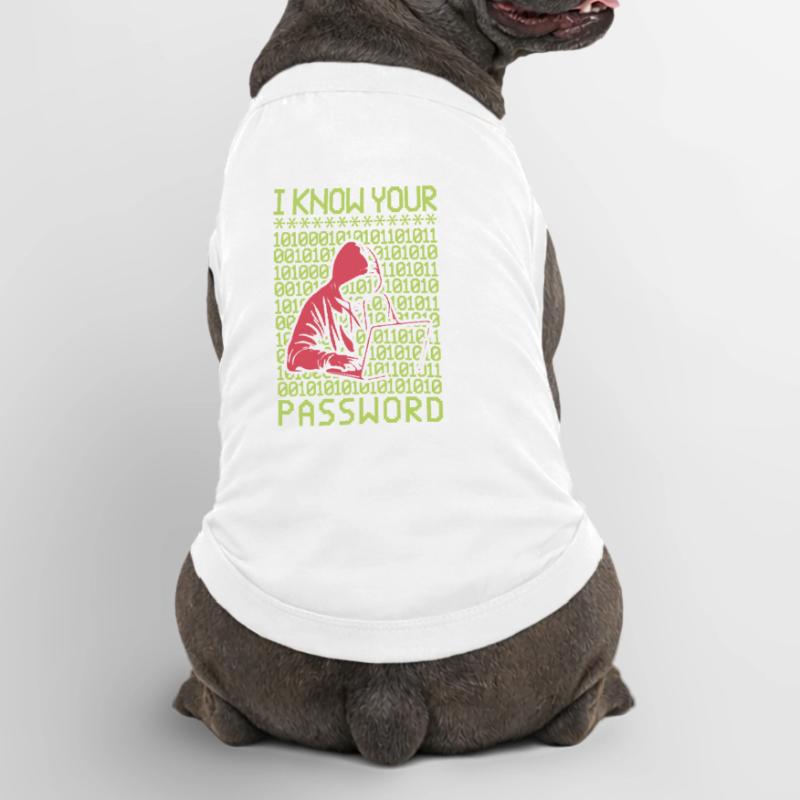 Hacker hackt Programmierer Linux Passwort Hacker Premium Organic Hunde-T-Shirt