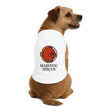Majestic Circular Discus Fish Logo - Premium Organic Dog T-Shirt - white - Back