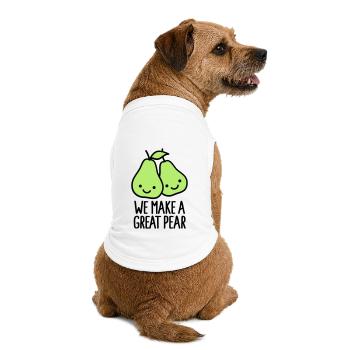 We make a great pear - Premium Organic Dog T-Shirt - white - Back