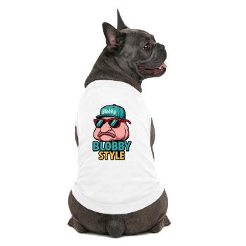 T-shirt de dessins animés Blobby style - T-shirt bio premium pour chien - blanc - Dos