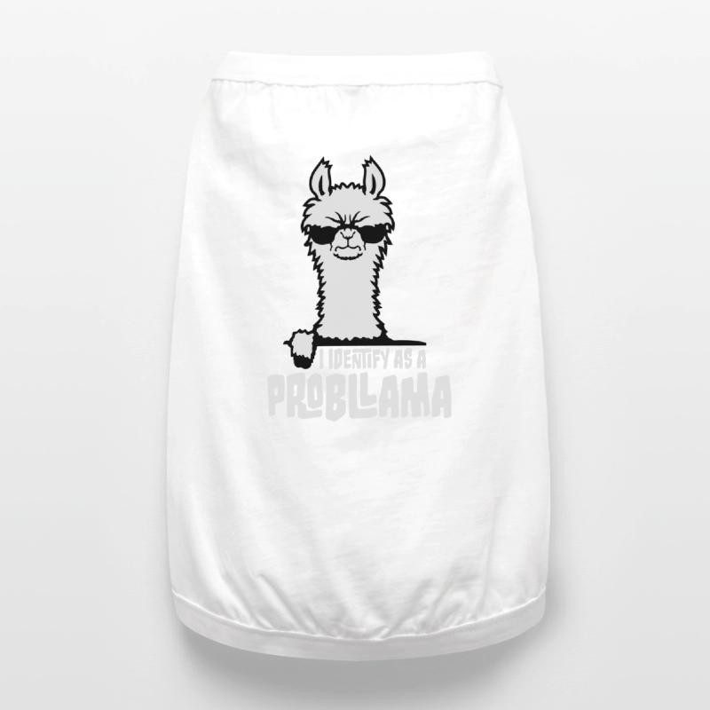 I Identify As A Probllama Cool Lama Problem Spruch Premium Organic Dog T-Shirt