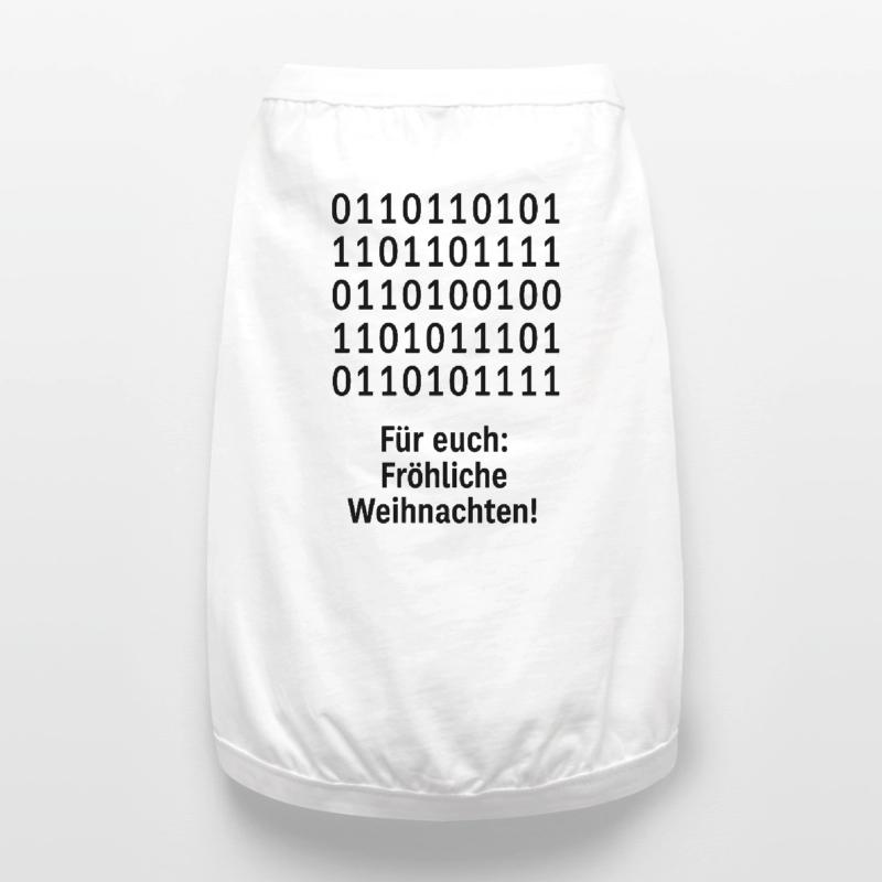 Christmas Code Binary Pattern Premium Organic Dog T-Shirt