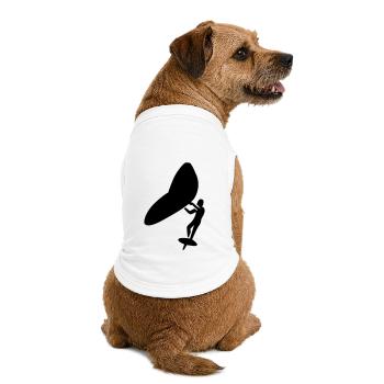 Wingfoil minimalistic logo - Premium Organic Dog T-Shirt - white - Back