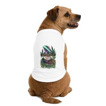 Northern Lights - Premium Organic Dog T-Shirt - white - Back