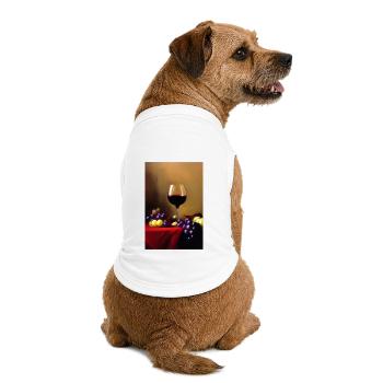 Wein Trinker - Premium Organic Hunde-T-Shirt - Weiß - Hinten