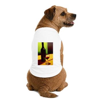 Wein Trinker - Premium Organic Hunde-T-Shirt - Weiß - Hinten