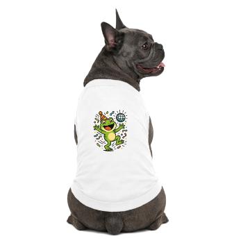 Party-Frosch - Premium Organic Hunde-T-Shirt - Weiß - Hinten