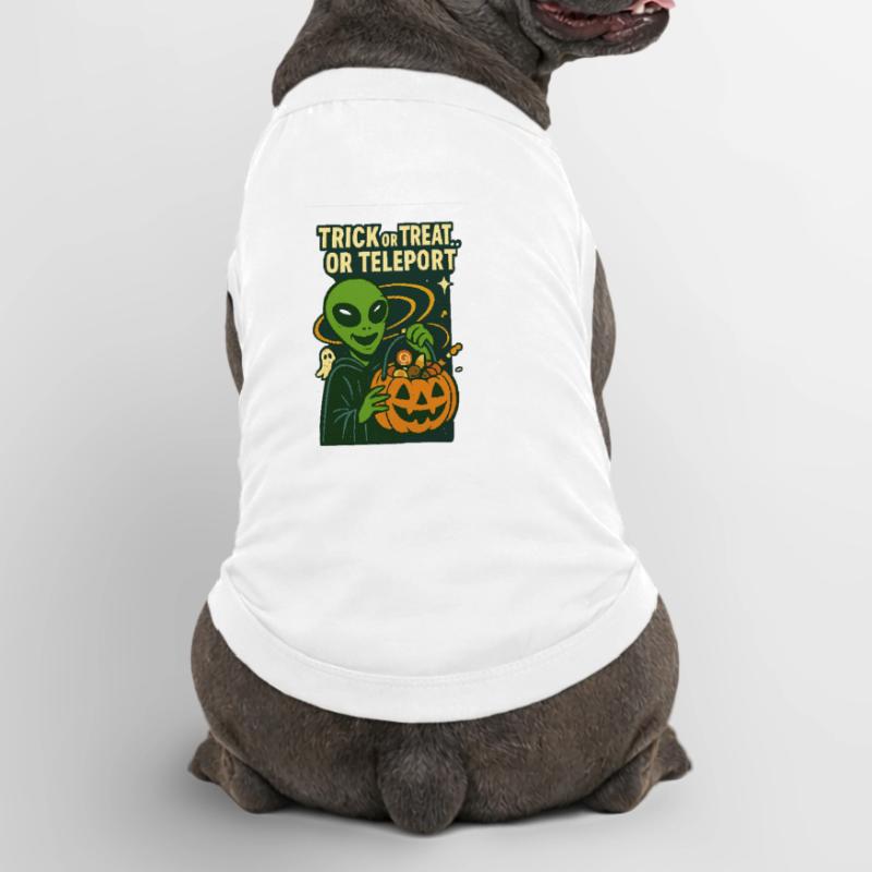 Alien Halloween T-Shirt – Süßes oder Saures... oder... Premium Organic Hunde-T-Shirt