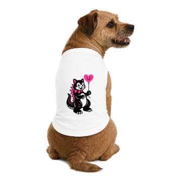 Chat Monstre Rose - T-shirt bio premium pour chien - blanc - Dos
