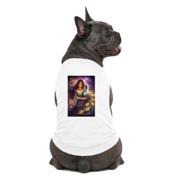 Mystische Indische Frau mit Pfau - Premium Organic Hunde-T-Shirt - Weiß - Hinten