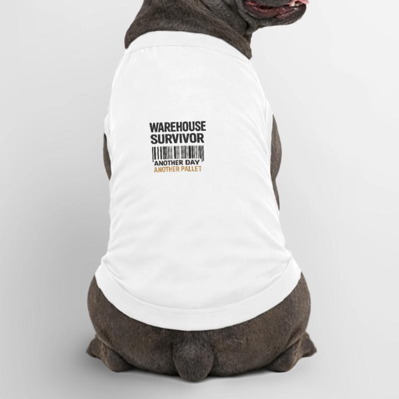 Lagerüberlebender: Ein weiterer Tag, eine weitere Palette Premium Organic Hunde-T-Shirt