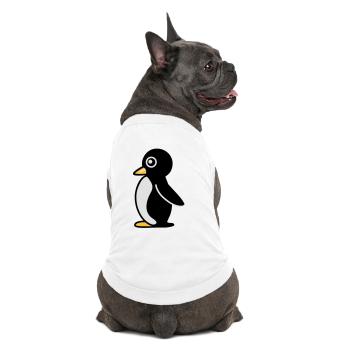 Minimalistischer Pinguin - Premium Organic Hunde-T-Shirt - Weiß - Hinten