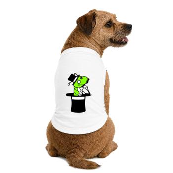 Raupe Sir Herr reich Monokel Zylinder Hut Magier - Premium Organic Hunde-T-Shirt - Weiß - Hinten