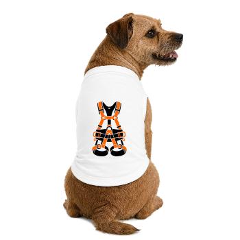 Attelage d’escalade, entretien des arbres, grimpeur d’arbres, escalade d’arbres - T-shirt bio premium pour chien - blanc - Dos