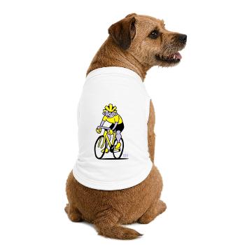 Cycliste - Cyclisme - T-shirt bio premium pour chien - blanc - Dos