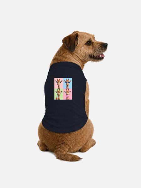 Giraffen Giraffe - Premium Organic Hunde-T-Shirt - Navy