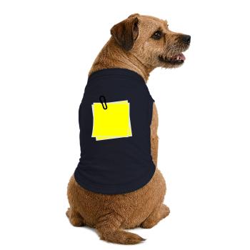 Postit | Zettel | gelber Zettel | Sticker | - Premium Organic Dog T-Shirt - navy - Back