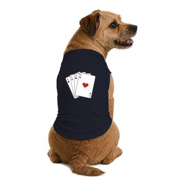 Carré d'as - T-shirt bio premium pour chien - bleu marine - Dos