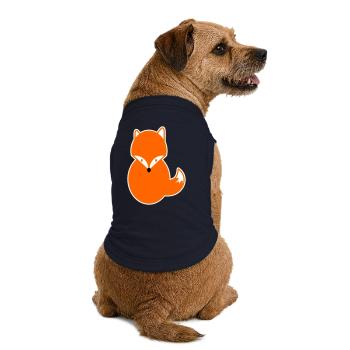 Rothaar Fuchs – Niedlich, schlau & Kawaii Cartoon - Premium Organic Hunde-T-Shirt - Navy - Hinten
