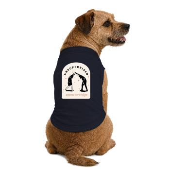 Unsupervised Actions - Premium Organic Dog T-Shirt - navy - Back