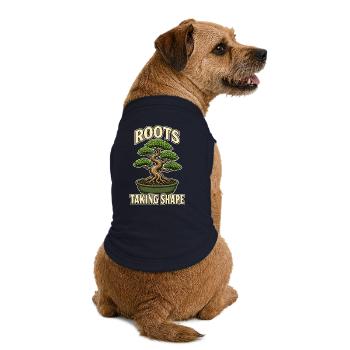 RACINES QUI PRENNENT FORME Plantes - T-shirt bio premium pour chien - bleu marine - Dos