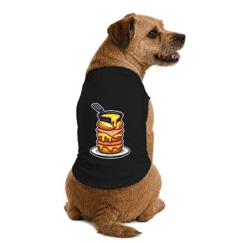Raclette avec Fromage Fondant Montagne et Fondue - T-shirt bio premium pour chien - noir - Dos