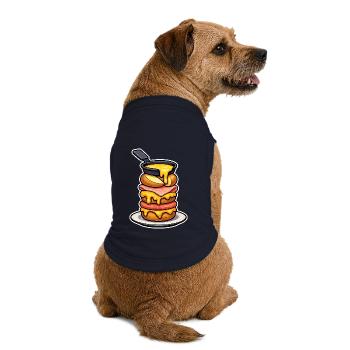 Raclette avec Fromage Fondant Montagne et Fondue - T-shirt bio premium pour chien - bleu marine - Dos