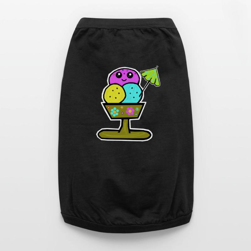 Bunter Eisbecher Eiscreme Eiskreme Eis Premium Organic Dog T-Shirt