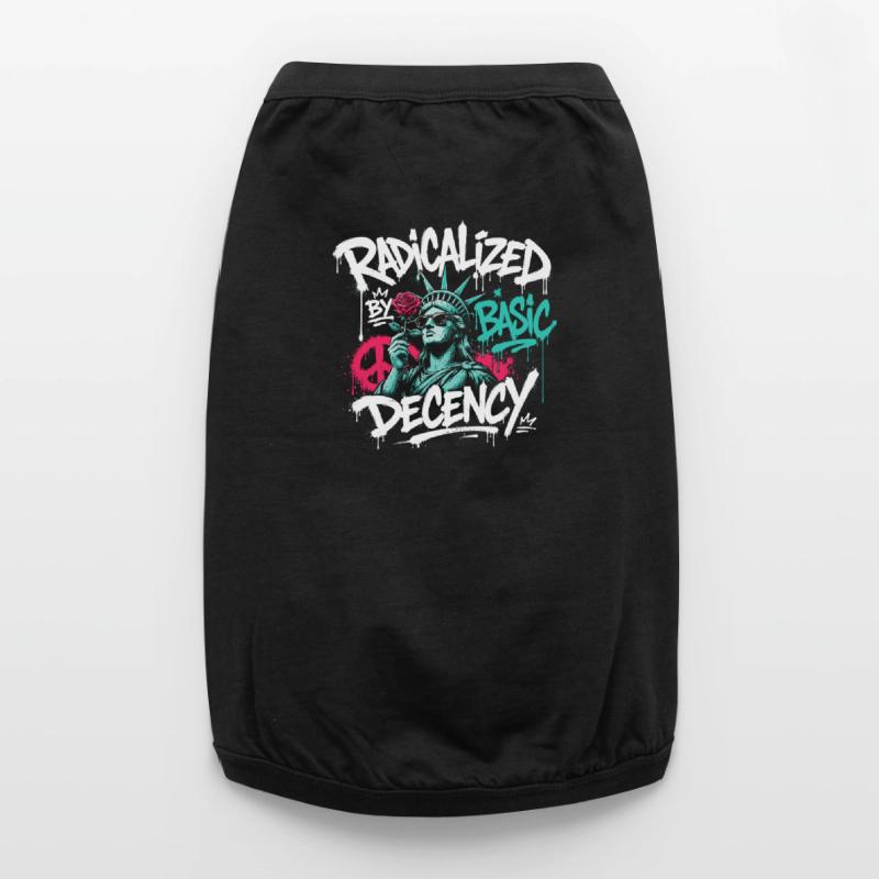 Radicalized Basic Decency Graffiti Premium Organic Dog T-Shirt
