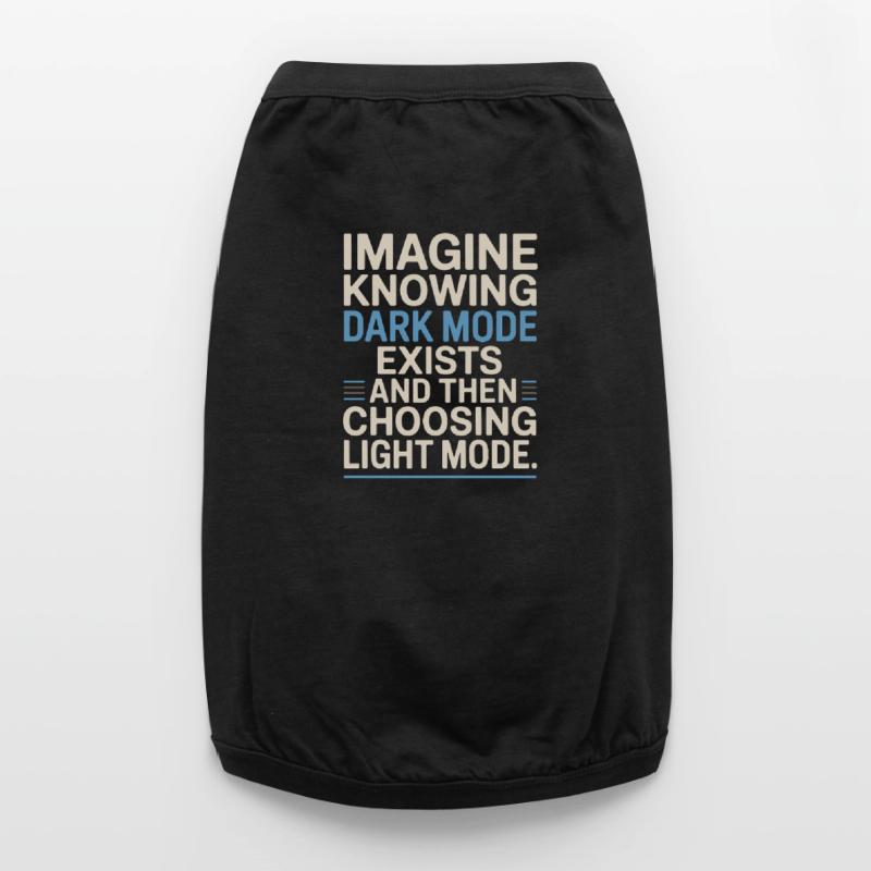 Le mode sombre existe Programmeur IT Nerd Coder Office T-shirt bio premium pour chien