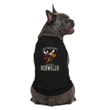 Laissez-moi passer, je dois aller en Norvège - T-shirt bio premium pour chien - noir - Dos