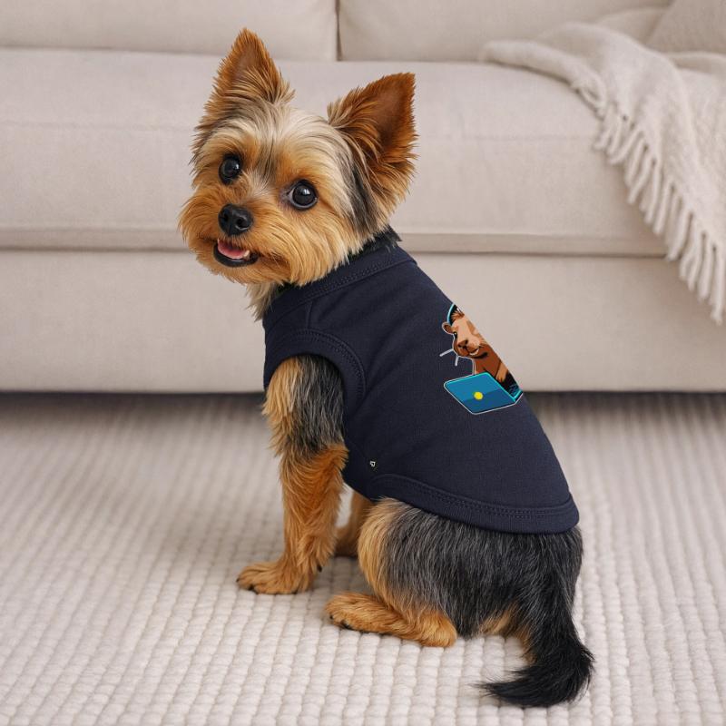 Capybara Programmierer Coder Computer Premium Organic Hunde-T-Shirt