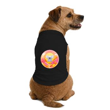 Koala dans le pays des merveilles au néon - T-shirt bio premium pour chien - noir - Dos